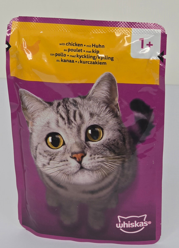 پوچ گربه ویسکاس اروپایی طعم مرغ مناسب گربه بالغ 80گرمی