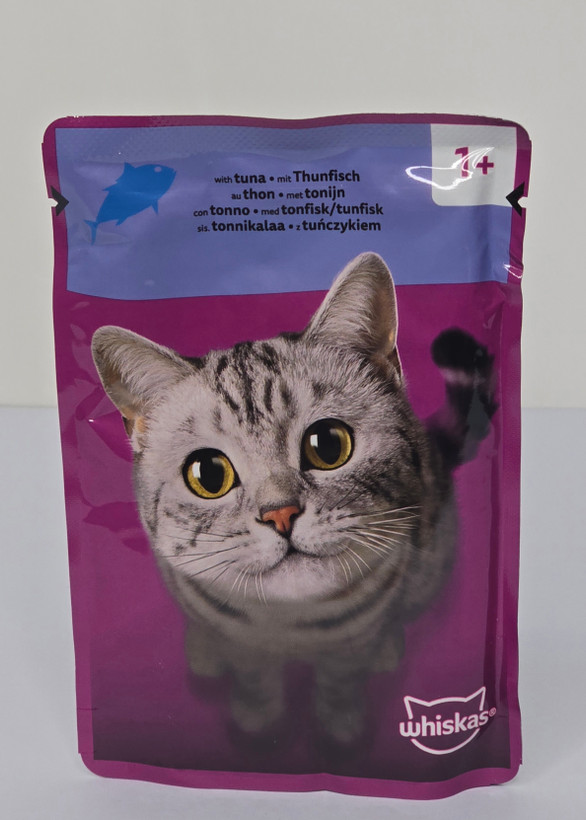 پوچ گربه ویسکاس اروپایی طعم ماهی تن مناسب گربه بالغ 80گرمی