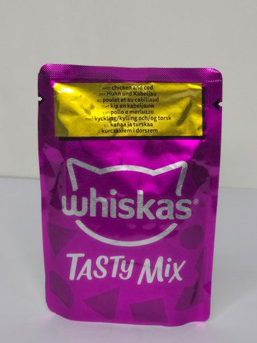 پوچ گربه ویسکاس اروپایی طعم مرغ و ماهی کاد مناسب گربه بالغ 80گرمی